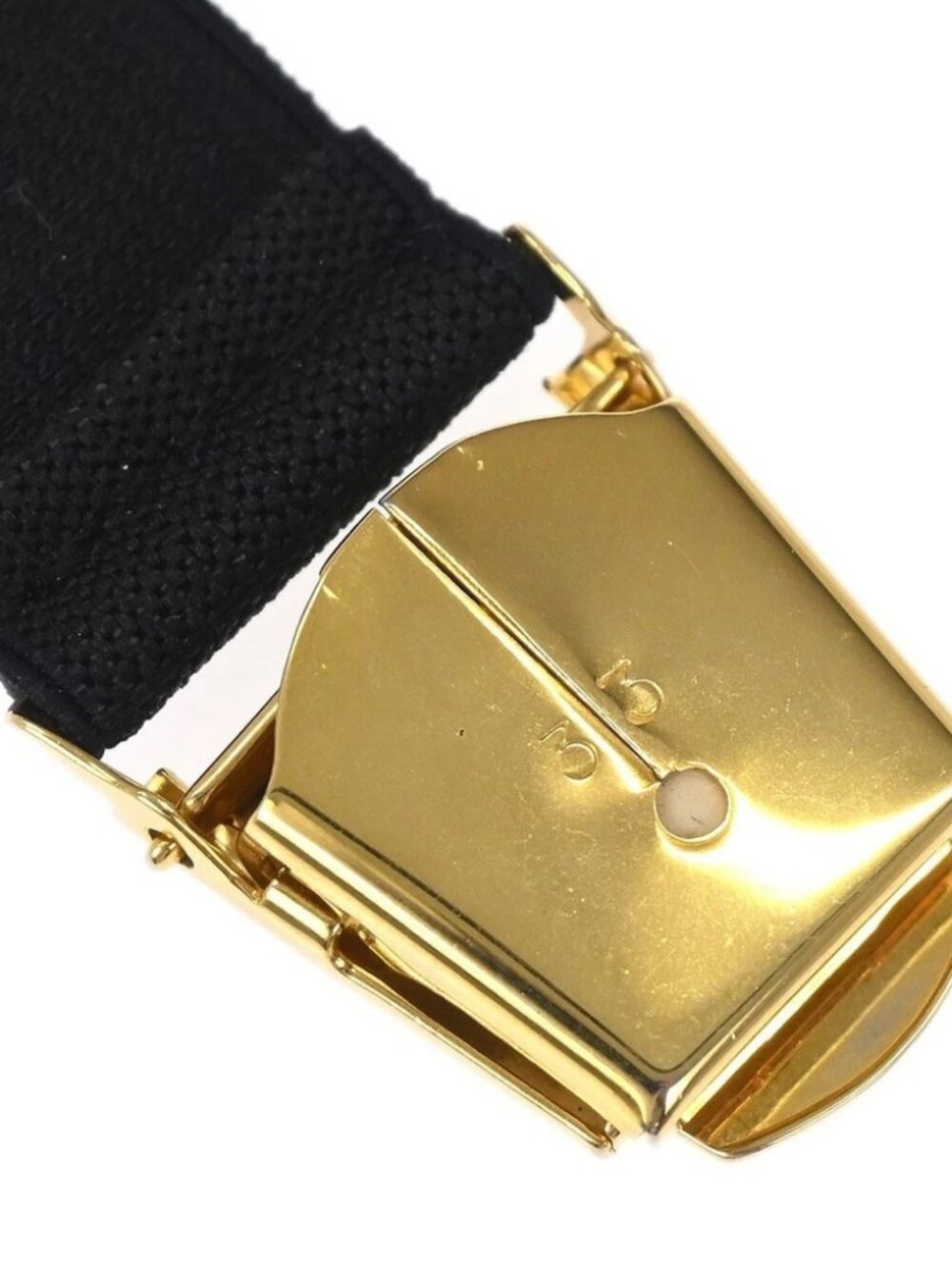 Chanel Black Canvas Logo Clip Armband Wristband - Picture 8 of 8